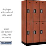 12" Wide Double Tier Designer Wood Locker - 3 Wide - 6 Feet High - 21" Deep by Salsbury - Image 14