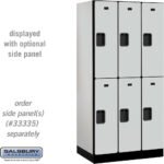 12" Wide Double Tier Designer Wood Locker - 3 Wide - 6 Feet High - 21" Deep by Salsbury - Image 16