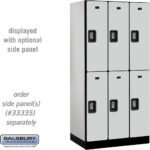 12" Wide Double Tier Designer Wood Locker - 3 Wide - 6 Feet High - 21" Deep by Salsbury - Image 20