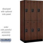 12" Wide Double Tier Designer Wood Locker - 3 Wide - 6 Feet High - 21" Deep by Salsbury - Image 23