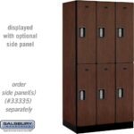 12" Wide Double Tier Designer Wood Locker - 3 Wide - 6 Feet High - 21" Deep by Salsbury - Image 24