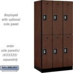 12" Wide Double Tier Designer Wood Locker - 3 Wide - 6 Feet High - 21" Deep by Salsbury - Image 25