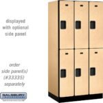 12" Wide Double Tier Designer Wood Locker - 3 Wide - 6 Feet High - 21" Deep by Salsbury - Image 26