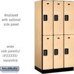 12" Wide Double Tier Designer Wood Locker - 3 Wide - 6 Feet High - 21" Deep by Salsbury - Image 27