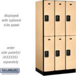 12" Wide Double Tier Designer Wood Locker - 3 Wide - 6 Feet High - 21" Deep by Salsbury - Image 28
