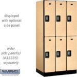 12" Wide Double Tier Designer Wood Locker - 3 Wide - 6 Feet High - 21" Deep by Salsbury - Image 30