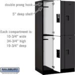 12" Wide Double Tier Designer Wood Locker - 3 Wide - 6 Feet High - 21" Deep by Salsbury - Image 32