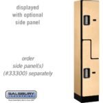 12" Wide Double Tier 'S' Style Designer Wood Locker - 1 Wide - 5 Feet High - 15" Deep by Salsbury - Image 29