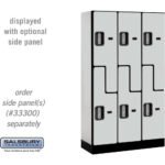 12" Wide Double Tier 'S' Style Designer Wood Locker - 3 Wide - 5 Feet High - 15" Deep by Salsbury - Image 19