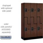 12" Wide Double Tier 'S' Style Designer Wood Locker - 3 Wide - 5 Feet High - 15" Deep by Salsbury - Image 23