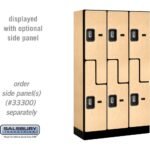 12" Wide Double Tier 'S' Style Designer Wood Locker - 3 Wide - 5 Feet High - 15" Deep by Salsbury - Image 30