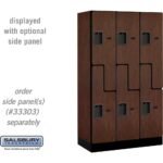 12" Wide Double Tier 'S' Style Designer Wood Locker - 3 Wide - 5 Feet High - 18" Deep by Salsbury - Image 21