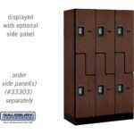 12" Wide Double Tier 'S' Style Designer Wood Locker - 3 Wide - 5 Feet High - 18" Deep by Salsbury - Image 25
