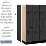 12" Wide Double Tier 'S' Style Designer Wood Locker - 3 Wide - 5 Feet High - 18" Deep by Salsbury - Image 31