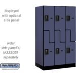 12" Wide Double Tier 'S' Style Designer Wood Locker - 3 Wide - 5 Feet High - 21" Deep by Salsbury - Image 8