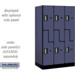 12" Wide Double Tier 'S' Style Designer Wood Locker - 3 Wide - 5 Feet High - 21" Deep by Salsbury - Image 9