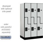 12" Wide Double Tier 'S' Style Designer Wood Locker - 3 Wide - 5 Feet High - 21" Deep by Salsbury - Image 16