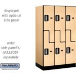 12" Wide Double Tier 'S' Style Designer Wood Locker - 3 Wide - 5 Feet High - 21" Deep by Salsbury - Image 29