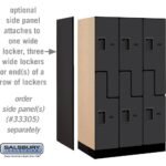 12" Wide Double Tier 'S' Style Designer Wood Locker - 3 Wide - 5 Feet High - 21" Deep by Salsbury - Image 31