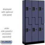 12" Wide Double Tier 'S' Style Designer Wood Locker - 3 Wide - 6 Feet High - 15" Deep by Salsbury - Image 6