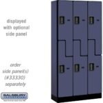 12" Wide Double Tier 'S' Style Designer Wood Locker - 3 Wide - 6 Feet High - 15" Deep by Salsbury - Image 7