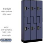 12" Wide Double Tier 'S' Style Designer Wood Locker - 3 Wide - 6 Feet High - 15" Deep by Salsbury - Image 9