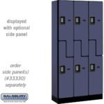 12" Wide Double Tier 'S' Style Designer Wood Locker - 3 Wide - 6 Feet High - 15" Deep by Salsbury - Image 10
