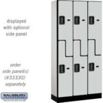 12" Wide Double Tier 'S' Style Designer Wood Locker - 3 Wide - 6 Feet High - 15" Deep by Salsbury - Image 17