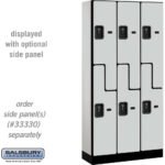 12" Wide Double Tier 'S' Style Designer Wood Locker - 3 Wide - 6 Feet High - 15" Deep by Salsbury - Image 18