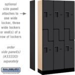 12" Wide Double Tier 'S' Style Designer Wood Locker - 3 Wide - 6 Feet High - 15" Deep by Salsbury - Image 31