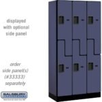 12" Wide Double Tier 'S' Style Designer Wood Locker - 3 Wide - 6 Feet High - 18" Deep by Salsbury - Image 6