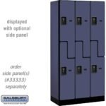 12" Wide Double Tier 'S' Style Designer Wood Locker - 3 Wide - 6 Feet High - 18" Deep by Salsbury - Image 8