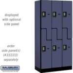 12" Wide Double Tier 'S' Style Designer Wood Locker - 3 Wide - 6 Feet High - 18" Deep by Salsbury - Image 10