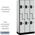 12" Wide Double Tier 'S' Style Designer Wood Locker - 3 Wide - 6 Feet High - 18" Deep by Salsbury - Image 16