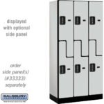 12" Wide Double Tier 'S' Style Designer Wood Locker - 3 Wide - 6 Feet High - 18" Deep by Salsbury - Image 17