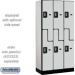 12" Wide Double Tier 'S' Style Designer Wood Locker - 3 Wide - 6 Feet High - 18" Deep by Salsbury - Image 20