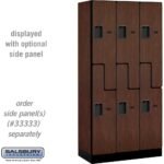 12" Wide Double Tier 'S' Style Designer Wood Locker - 3 Wide - 6 Feet High - 18" Deep by Salsbury - Image 21