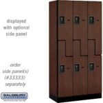 12" Wide Double Tier 'S' Style Designer Wood Locker - 3 Wide - 6 Feet High - 18" Deep by Salsbury - Image 23