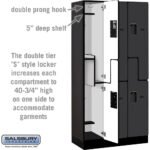 12" Wide Double Tier 'S' Style Designer Wood Locker - 3 Wide - 6 Feet High - 18" Deep by Salsbury - Image 32