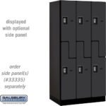 12" Wide Double Tier 'S' Style Designer Wood Locker - 3 Wide - 6 Feet High - 21" Deep by Salsbury - Image 5
