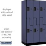 12" Wide Double Tier 'S' Style Designer Wood Locker - 3 Wide - 6 Feet High - 21" Deep by Salsbury - Image 6
