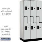 12" Wide Double Tier 'S' Style Designer Wood Locker - 3 Wide - 6 Feet High - 21" Deep by Salsbury - Image 16