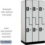 12" Wide Double Tier 'S' Style Designer Wood Locker - 3 Wide - 6 Feet High - 21" Deep by Salsbury - Image 19
