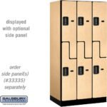 12" Wide Double Tier 'S' Style Designer Wood Locker - 3 Wide - 6 Feet High - 21" Deep by Salsbury - Image 27