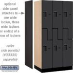 12" Wide Double Tier 'S' Style Designer Wood Locker - 3 Wide - 6 Feet High - 21" Deep by Salsbury - Image 31