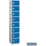 12" Wide Eight Tier Plastic Locker - 1 Wide - 6 Feet High - 18" Deep by Salsbury - Image 2