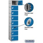 12" Wide Eight Tier Plastic Locker - 1 Wide - 6 Feet High - 18" Deep by Salsbury - Image 7