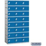 12" Wide Eight Tier Plastic Locker - 3 Wide - 6 Feet High - 18" Deep by Salsbury - Image 2
