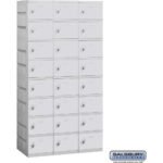 12" Wide Eight Tier Plastic Locker - 3 Wide - 6 Feet High - 18" Deep by Salsbury - Image 4