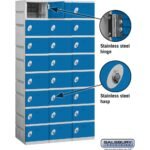 12" Wide Eight Tier Plastic Locker - 3 Wide - 6 Feet High - 18" Deep by Salsbury - Image 7